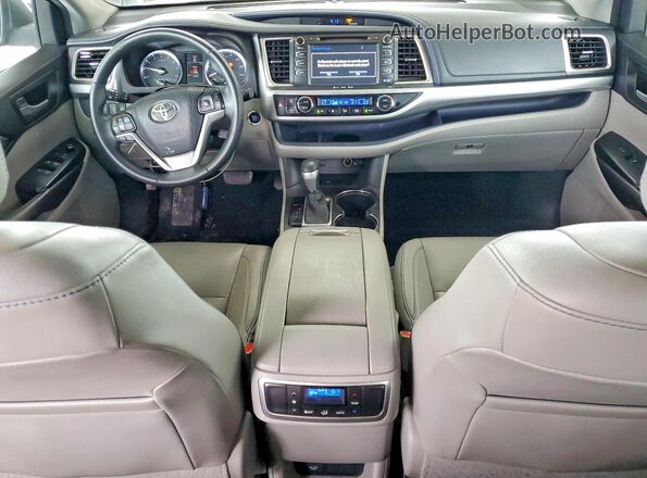5TDKKRFH6GS503737 2016 TOYOTA HIGHLANDER Gray Առջևի վահանակի տեսք