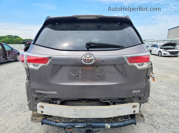 5TDKKRFH6GS504662 2016 TOYOTA HIGHLANDER Gray Rear view