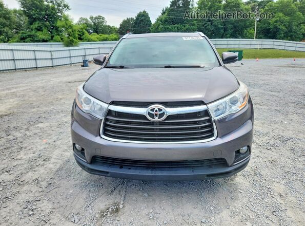 5TDKKRFH6GS504662 2016 TOYOTA HIGHLANDER Gray Front view