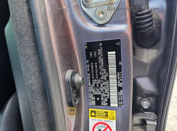 5TDKKRFH6GS504662 2016 TOYOTA HIGHLANDER Gray VIN sticker view