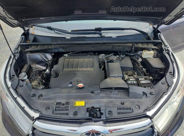5TDKKRFH6GS504662 2016 TOYOTA HIGHLANDER Gray Engine compartment view
