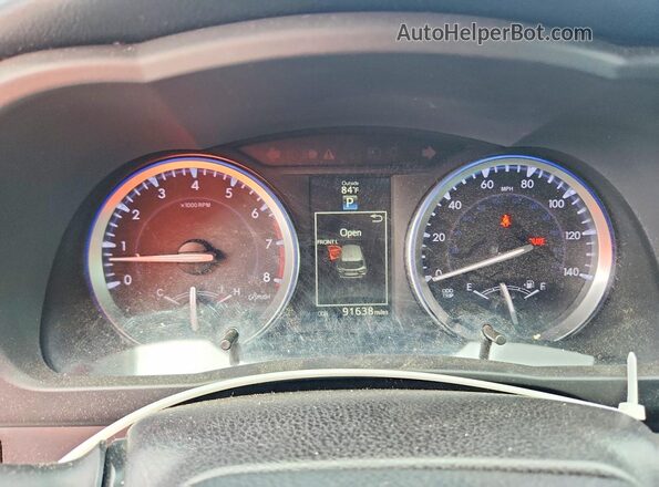 5TDKKRFH6GS504662 2016 TOYOTA HIGHLANDER Gray Instrument cluster view