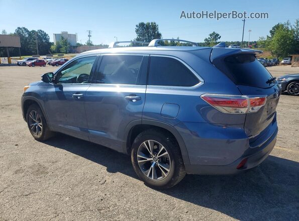 5TDKKRFH7GS504993 2016 TOYOTA HIGHLANDER Blue Trasero izquierdo
