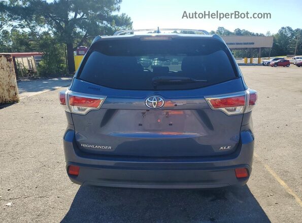 5TDKKRFH7GS504993 2016 TOYOTA HIGHLANDER Blue Vista trasera