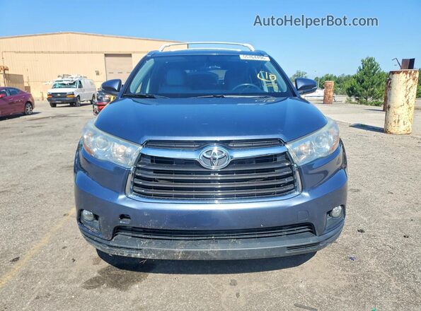 5TDKKRFH7GS504993 2016 TOYOTA HIGHLANDER Blue Vista frontal