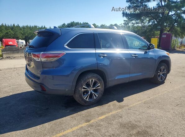 5TDKKRFH7GS504993 2016 TOYOTA HIGHLANDER Blue Trasero derecho
