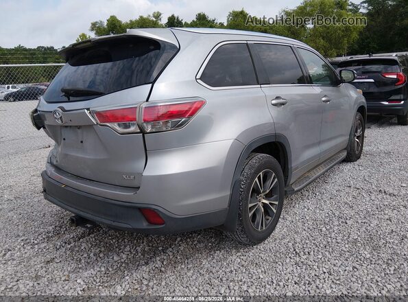 5TDKKRFH8GS124464 2016 TOYOTA HIGHLANDER Silver Задня права чверть