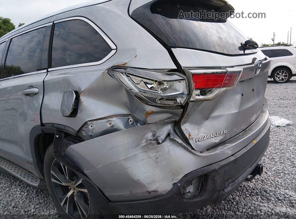 5TDKKRFH8GS124464 2016 TOYOTA HIGHLANDER Silver Вид спереду
