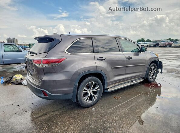 5TDKKRFHXGS173889 2016 TOYOTA HIGHLANDER Charcoal 
