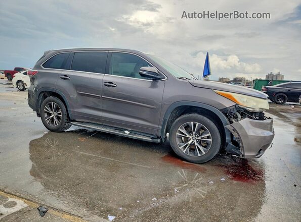 5TDKKRFHXGS173889 2016 TOYOTA HIGHLANDER Charcoal 