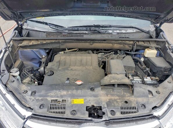 5TDKKRFHXGS174928 2016 TOYOTA HIGHLANDER Blue ძრავის განყოფილების ხედი