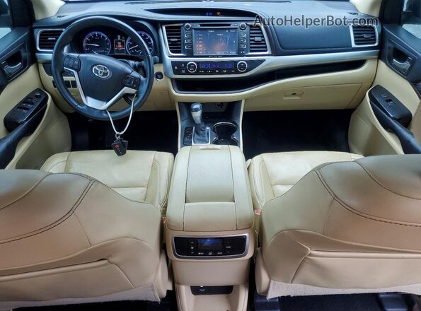 5TDKKRFHXGS174928 2016 TOYOTA HIGHLANDER Blue წინა პანელის ხედი