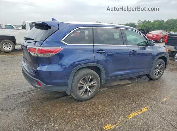 5TDKKRFHXGS174928 2016 TOYOTA HIGHLANDER Blue უკანა მარჯვენა