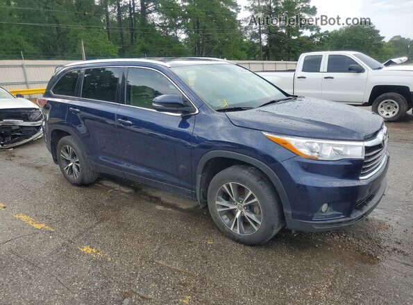 5TDKKRFHXGS174928 2016 TOYOTA HIGHLANDER Blue წინა მარჯვენა