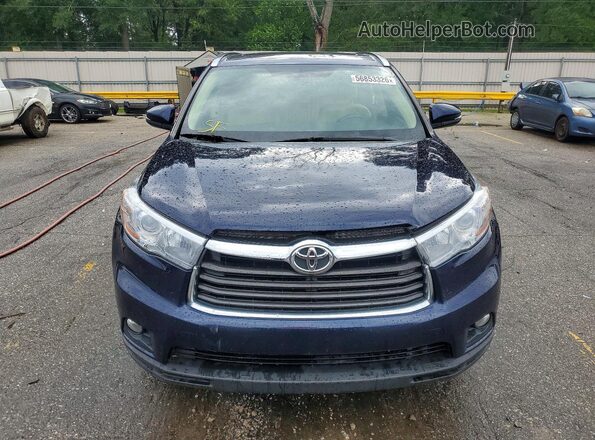 5TDKKRFHXGS174928 2016 TOYOTA HIGHLANDER Blue წინა ხედი
