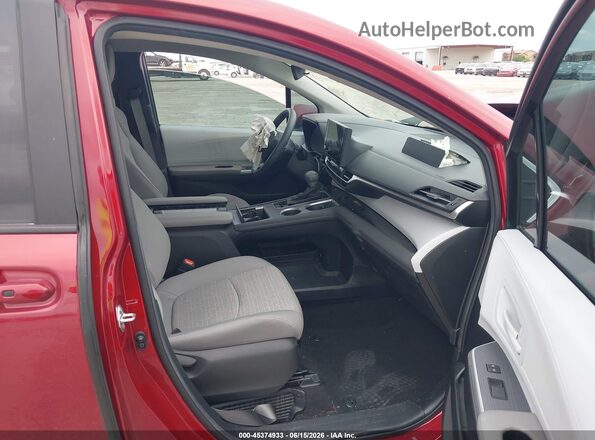 5TDKRKEC0SS248374 2025 TOYOTA SIENNA Red Вид салону спереду