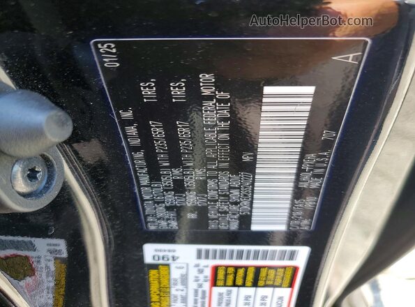 5TDKRKEC2SS240227 2025 TOYOTA SIENNA Black VIN կոդի պիտակի տեսք