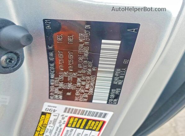5TDKRKEC4MS040923 2021 TOYOTA SIENNA Silver 