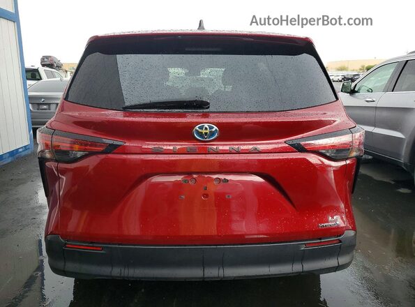5TDKRKEC5MS042986 2021 TOYOTA SIENNA Red Vista trasera