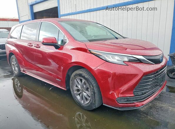 5TDKRKEC5MS042986 2021 TOYOTA SIENNA Red Delantero derecho