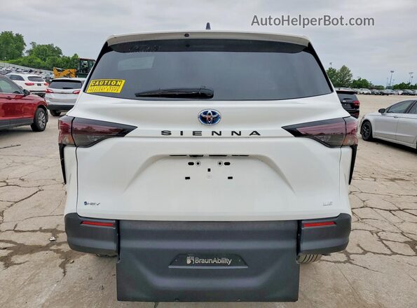 5TDKRKEC6SS256284 2025 TOYOTA SIENNA White Vista trasera