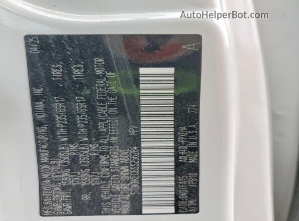 5TDKRKEC6SS256284 2025 TOYOTA SIENNA White Vista interior de 360 grados