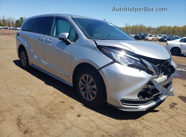 5TDKRKEC7MS047588 2021 TOYOTA SIENNA Silver Delantero derecho