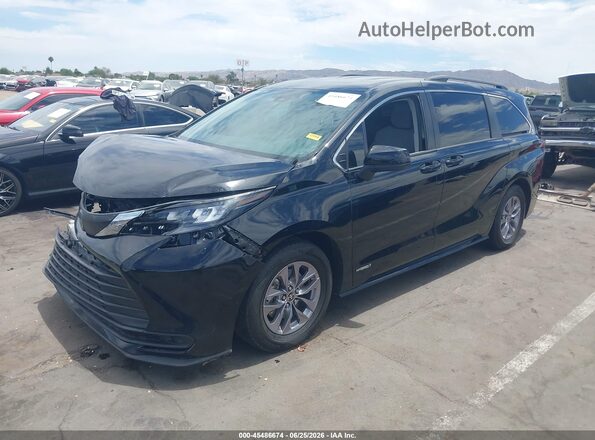 5TDKRKEC8MS037247 2021 TOYOTA SIENNA Black Առջևի ձախ երեք քառորդ տեսարան