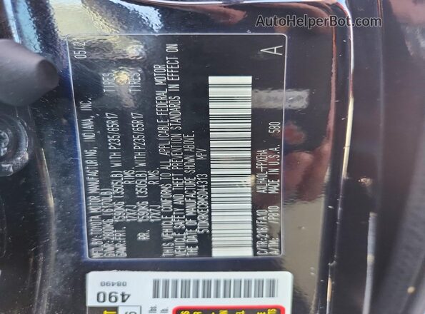 5TDKRKEC8MS044313 2021 TOYOTA SIENNA Black VIN sticker view