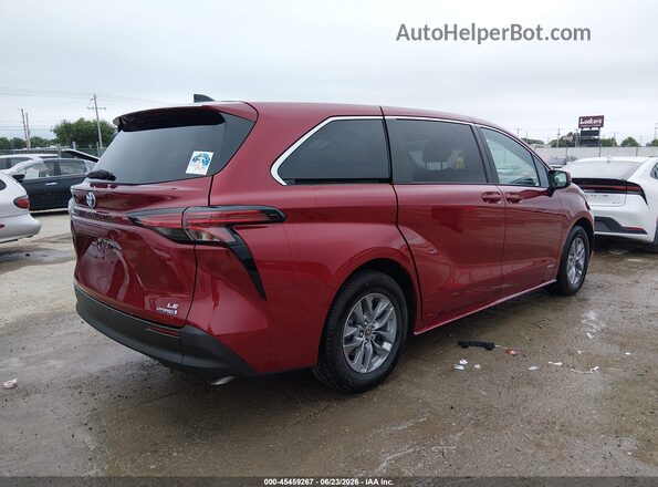 5TDKRKECXMS043146 2021 TOYOTA SIENNA Red Trasero derecho