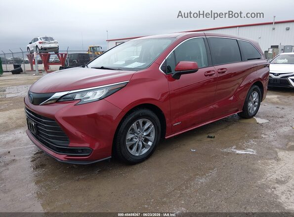 5TDKRKECXMS043146 2021 TOYOTA SIENNA Red Vista tres cuartos delantera izquierda