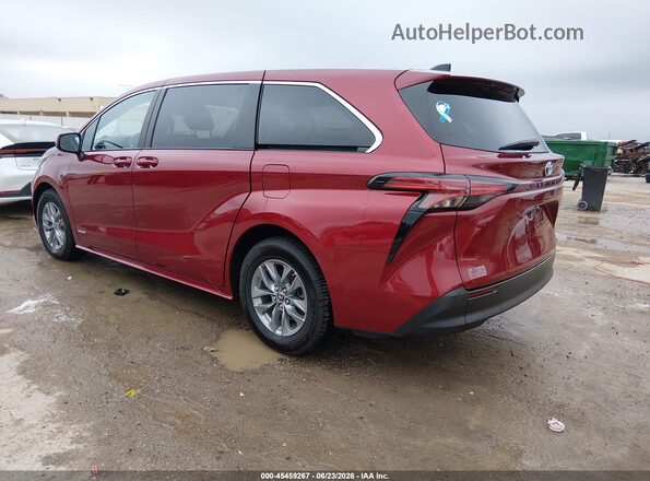 5TDKRKECXMS043146 2021 TOYOTA SIENNA Red Trasero izquierdo
