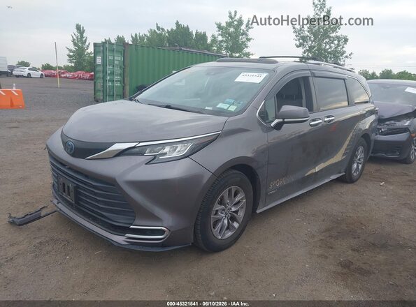 5TDKSKFC0MS008182 2021 TOYOTA SIENNA Gray Передня ліва чверть