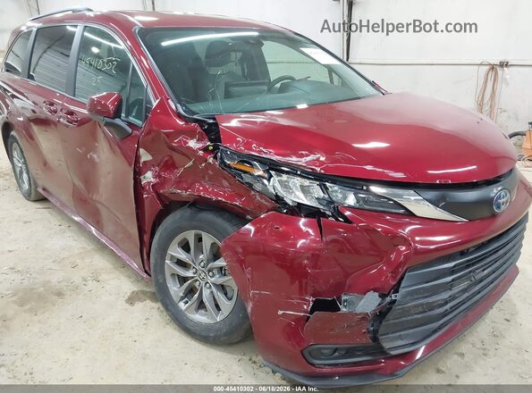 5TDKSKFC0SS207195 2025 TOYOTA SIENNA Burgundy Widok z przodu