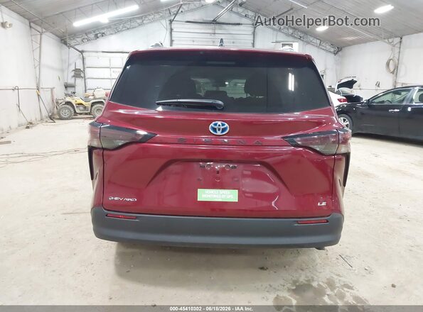 5TDKSKFC0SS207195 2025 TOYOTA SIENNA Burgundy 