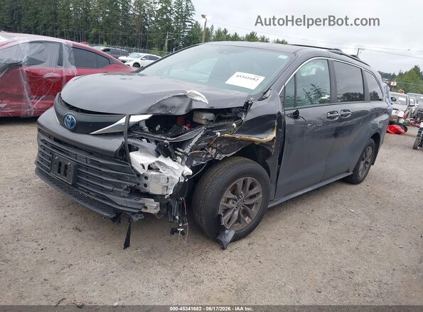 5TDKSKFC5SS191298 2025 TOYOTA SIENNA Gray წინა მარცხენა ხედი სამი მეოთხედიდან