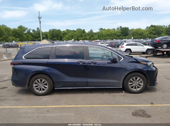 5TDKSKFC7SS189309 2025 TOYOTA SIENNA Blue Widok wnętrza z tyłu
