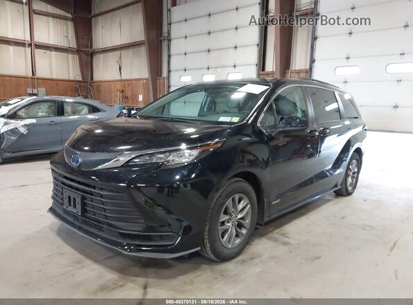 5TDKSKFCXMS032537 2021 TOYOTA SIENNA Black Առջևի ձախ երեք քառորդ տեսարան