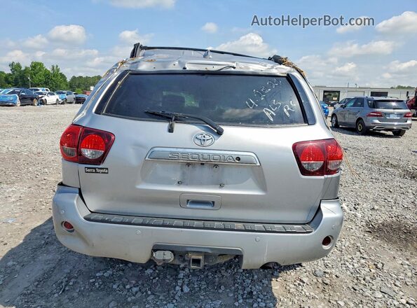 5TDKY5G11JS070313 2018 TOYOTA SEQUOIA Silver Вид ззаду