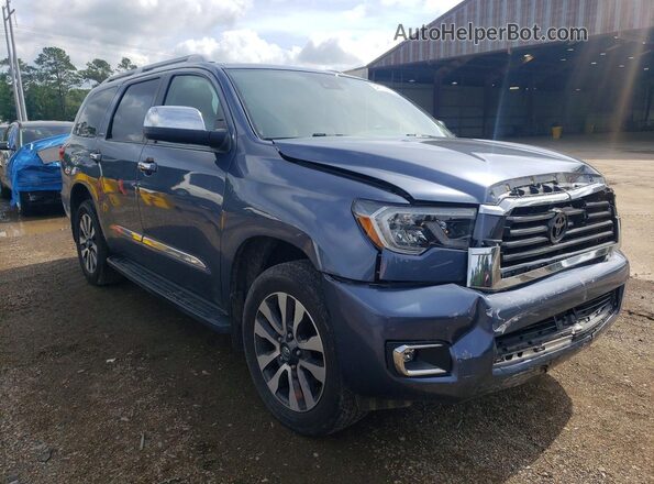 5TDKY5G19LS075133 2020 TOYOTA SEQUOIA Blue Delantero derecho