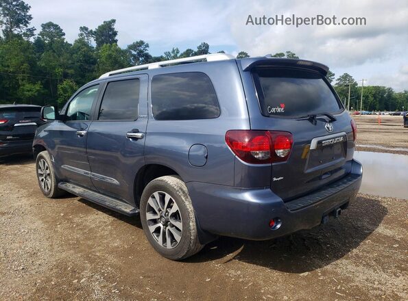 5TDKY5G19LS075133 2020 TOYOTA SEQUOIA Blue Trasero izquierdo