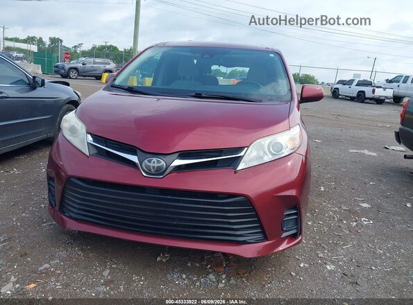 5TDKZ3DC1JS959992 2018 TOYOTA SIENNA Maroon Սարքավորումների վահանակի տեսք