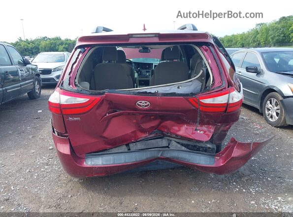 5TDKZ3DC1JS959992 2018 TOYOTA SIENNA Maroon Դիմացի տեսք