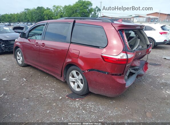 5TDKZ3DC1JS959992 2018 TOYOTA SIENNA Maroon Հետևի ձախ