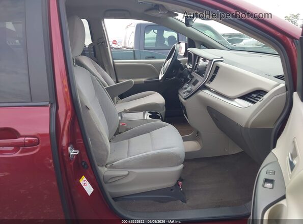 5TDKZ3DC1JS959992 2018 TOYOTA SIENNA Maroon Սալոնի դիմացի տեսք