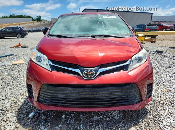 5TDKZ3DC1LS033658 2020 TOYOTA SIENNA Red Вид спереду
