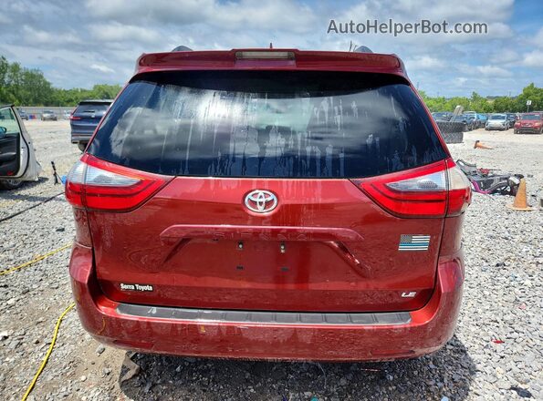 5TDKZ3DC1LS033658 2020 TOYOTA SIENNA Red Вид ззаду