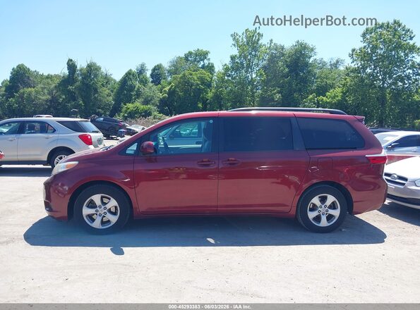 5TDKZ3DC2HS855148 2017 TOYOTA SIENNA Red Vista interior de 360 grados