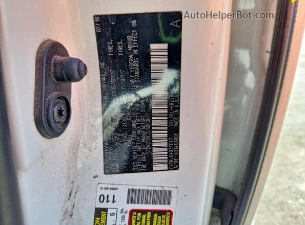 5TDKZ3DC2JS963677 2018 TOYOTA SIENNA White Вид наклейки з VIN-кодом