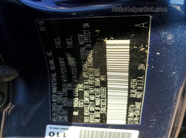 5TDKZ3DC2LS055992 2020 TOYOTA SIENNA Blue 